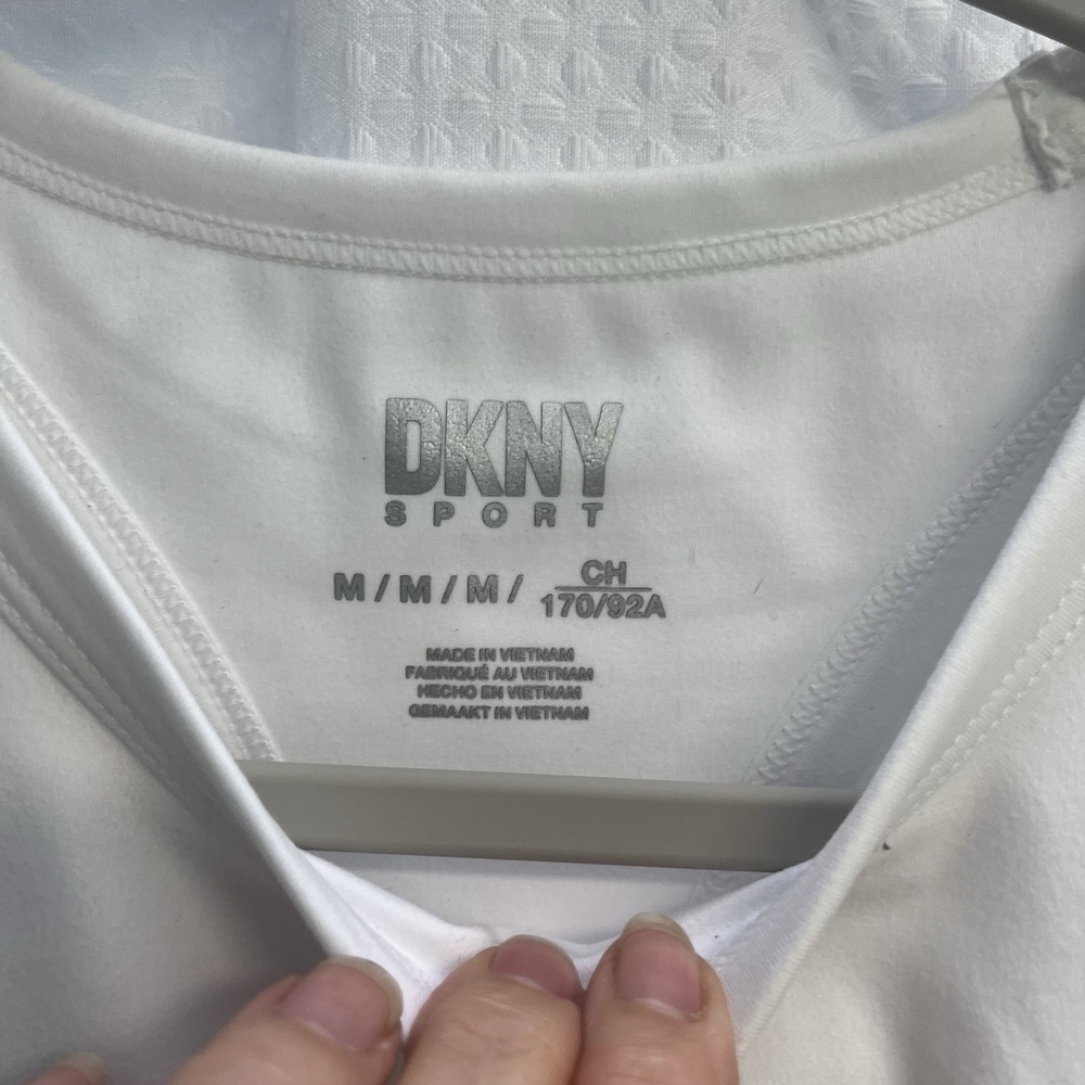 DKNY Sport Women's White Compression Racerback Tennis Walking Dress Medium - Picture 5 of 8